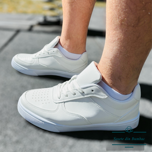 Set mit 6 Paar nahtlosen, ultrakurzen Socken Weiss (unter dem Knöchel) - Unisex