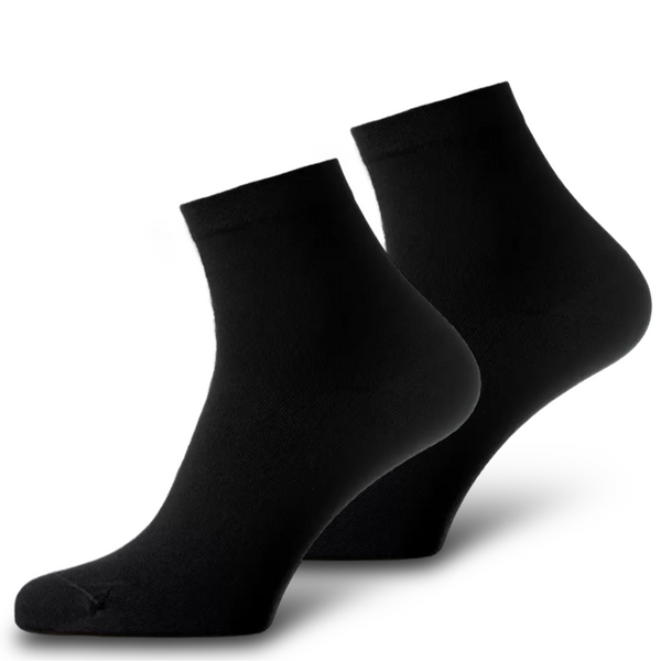 Set mit 6 Paar nahtlosen, mittellangen Socken Schwarz - Unisex