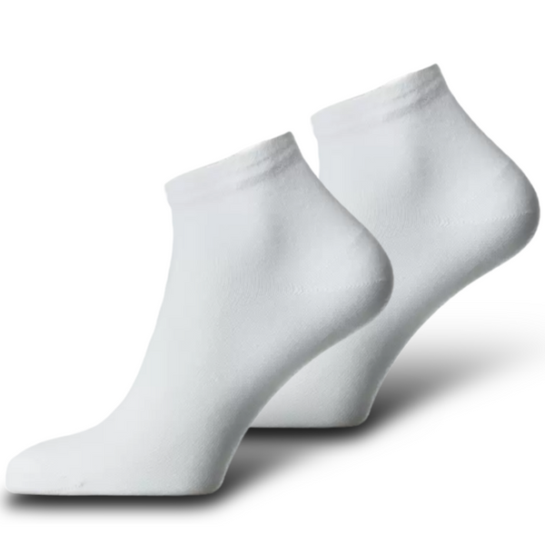 Set mit 6 Paar nahtlosen, kurzen Socken Weiss (über dem Knöchel) - Unisex
