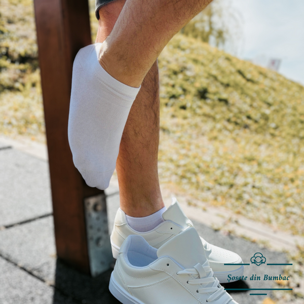 Set mit 6 Paar nahtlosen, ultrakurzen Socken Weiss (unter dem Knöchel) - Unisex