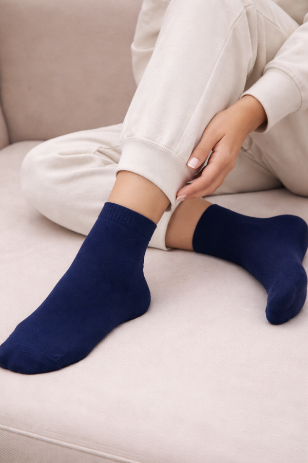 Set mit 5 Paar Socken aus gekämmter Baumwolle, normale Länge – Unisex