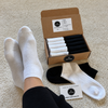 Set mit 10 Paar kurzen Unisex-Socken – Rippstrick Modell #1