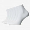 Set mit 6 Paar nahtlosen, mittellangen Socken Weiss - Unisex