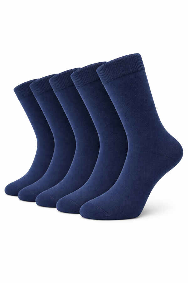 Set mit 5 Paar Socken aus gekämmter Baumwolle, normale Länge – Unisex