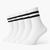 5er-Set Unisex-Socken Weiss, TRENDY SPORT mit Streifen - ohne Zehennaht