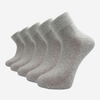 5 Paar Sportsocken über dem Knöchel mit weicher doppelter Sohle – Unisex