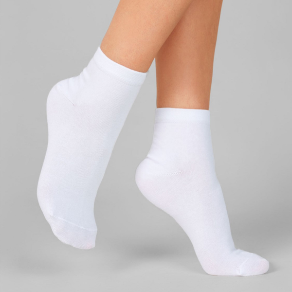 Set mit 6 Paar nahtlosen, kurzen Socken Weiss (über dem Knöchel) - Unisex