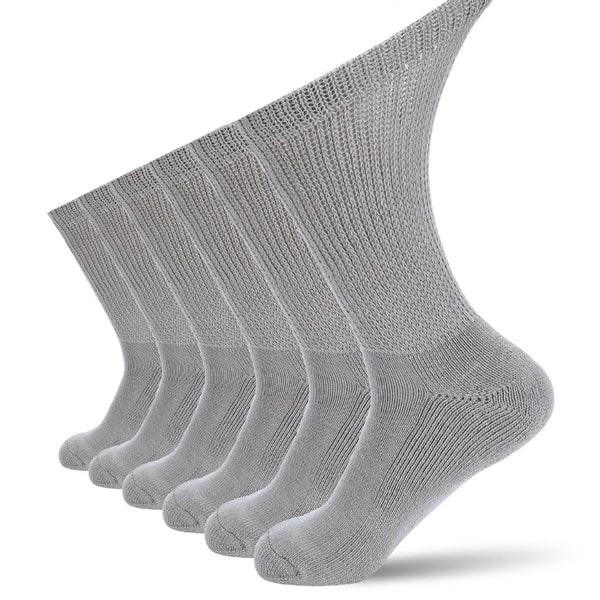 6 Paar extra weite medizinische Socken für geschwollene Füsse, Ödeme oder Diabetes – doppelte Sohle