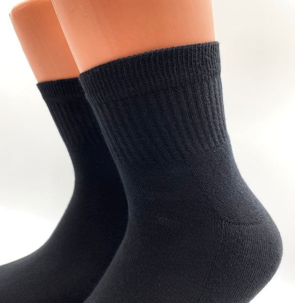 Set mit 5 Paar Sportsocken über dem Knöchel mit Frottee-Sohle – Unisex