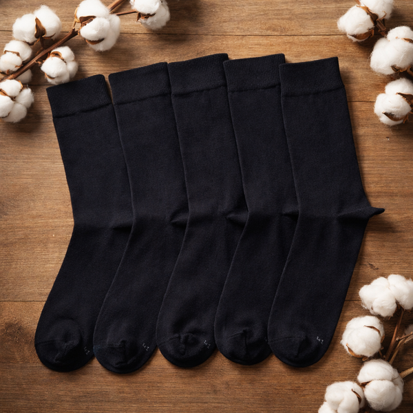 Set mit 5 Paar Socken aus gekämmter Baumwolle, normale Länge – Unisex