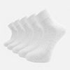 5 Paar Sportsocken über dem Knöchel mit weicher doppelter Sohle – Unisex