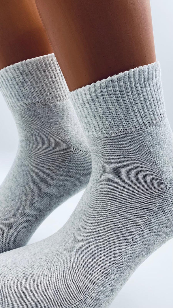 Set mit 5 Paar Sportsocken über dem Knöchel mit Frottee-Sohle – Unisex