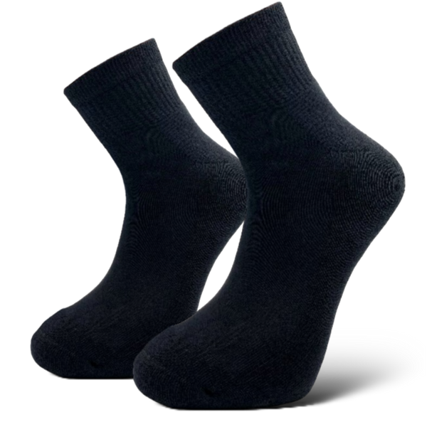 Set mit 5 Paar Sportsocken über dem Knöchel mit Frottee-Sohle – Unisex