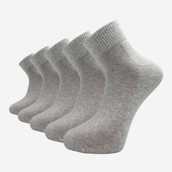 5 Paar Sportsocken über dem Knöchel mit weicher doppelter Sohle – Unisex